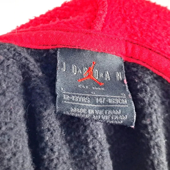 Jordan Youth Hoodie, Boy's sz L, Black, Red, White, Jumpman Nike Air Logo - Picture 3 of 3